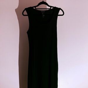 Rachel Zoe Black Ribbed Knit Sleeveless Midi Dress – Classic Minimalist